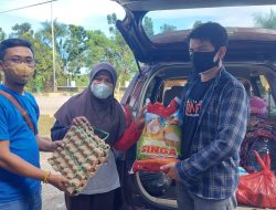 AJKT Salurkan Bantuan Sembako Korban Banjir Sangatta