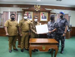 Lanal Sangatta Terima Hibah Lahan Untuk Pembangunan Kantor PM AL