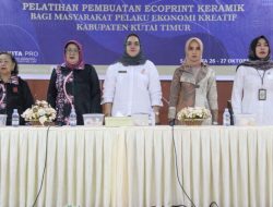 GOW Kutim Gelar Pelatihan Pembuatan Ecoprint Keramik