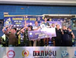 Tim Volly CJDW Kodim 0909/KTM Juara I di Ajang Bola Volley Cup Danrem 091/ASN 2023