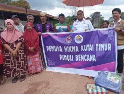 Peduli Sesama, Pemuda HIKMA Kutim Salurkan Bantuan Untuk Korban Kebakaran