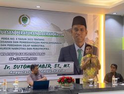 Sutomo Berpesan Masyarakat Wajib Memberikan Informasi Bahaya Penyalahgunaan Narkotik
