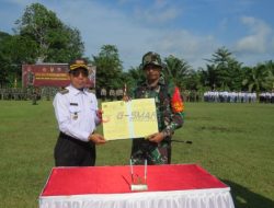 Dampingi Bupati Kutim, Dandim 0909/KTM Sekaligus Bacakan Laporan Kesiapan Pada Pembukaan TMMD ke 117 di Kongbeng