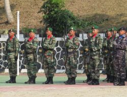 Sambut HUT TNI Ke 78 Kodim 0909/KTM Bersama Lanal Sangatta Gelar Upacara dan Syukuran