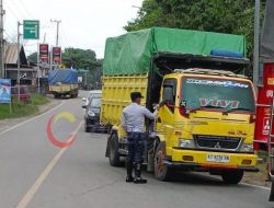 Rajia ODOL di Simpang 3 Perdau, Jaring 41 Unit Kendaraan Angkutan Barang