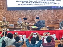 Di Paripurna ke 27 DPRD Kutim, Pemkab Kutim Sampaikan Tanggapan Terhadap Raperda Pertanggungjawaban Pelaksanaan APBD 2023