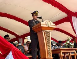 HUT Ke 78 Bhayangkara di Kutim Berjalan Lancar, Kapolres Kutim AKBP Ronni Bonic Jadi Inspektur Upacara