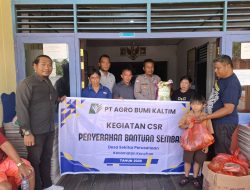 PT ABK Kembali Salur Bantuan Kali Ini 25 Paket Sembako ke Warga Desa Lamin Pulut